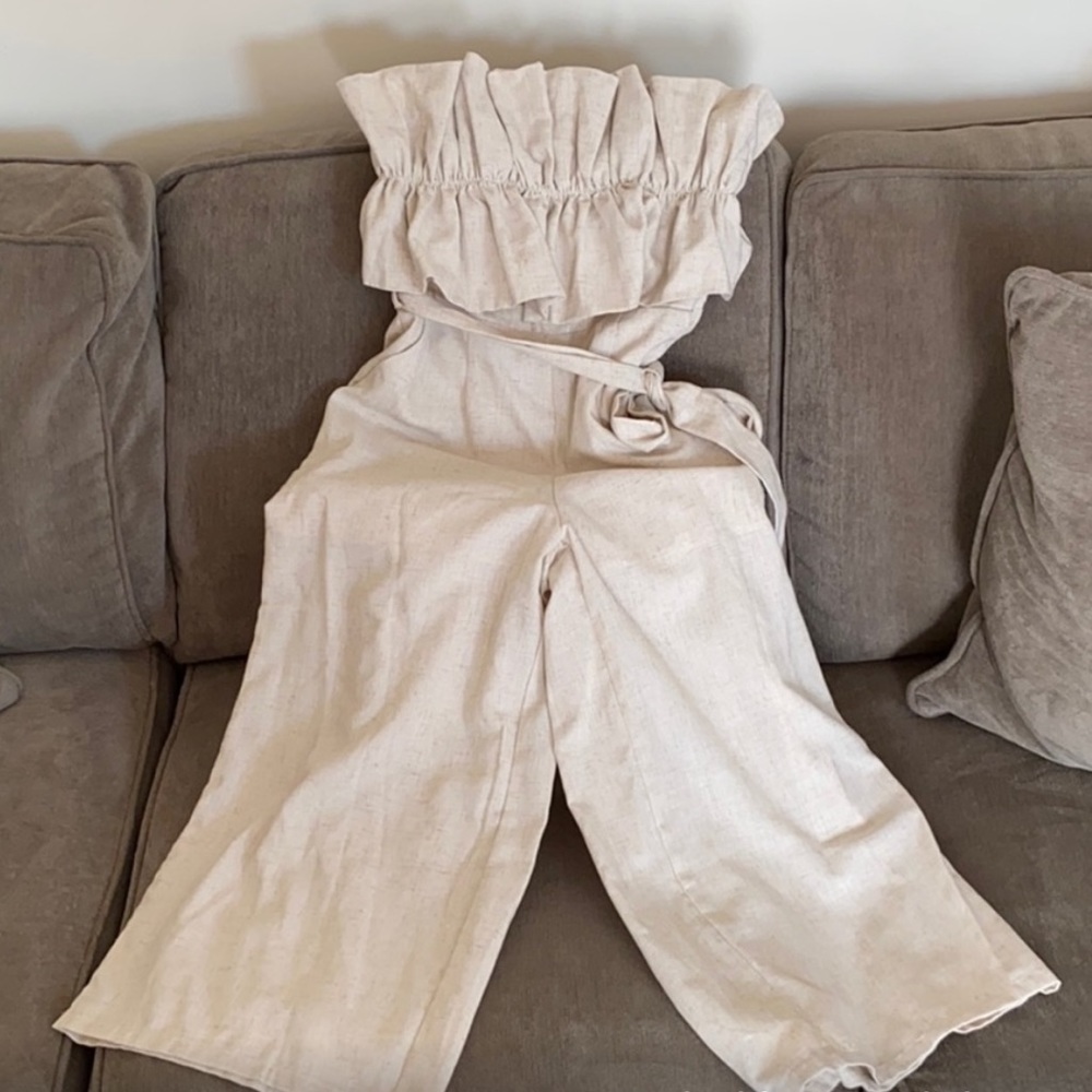 Strapless Ruffle Jumpsuit - Picture 2 of 3
